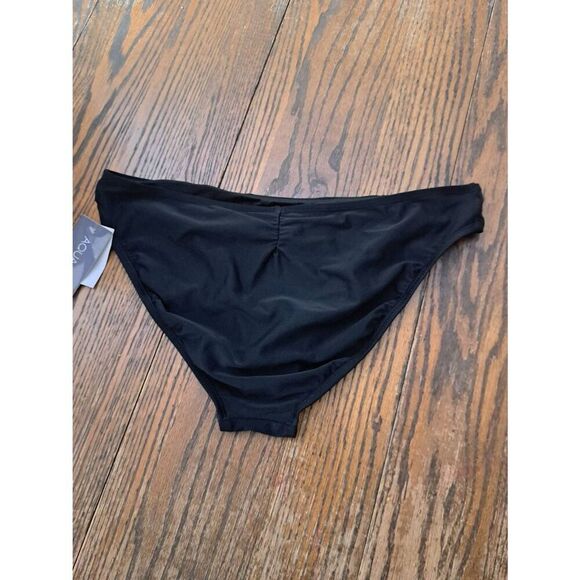 New XL Aqua Couture Black Bikini Swimsuit Bathing Suit Swimwear Bottoms - Picture 4 of 4